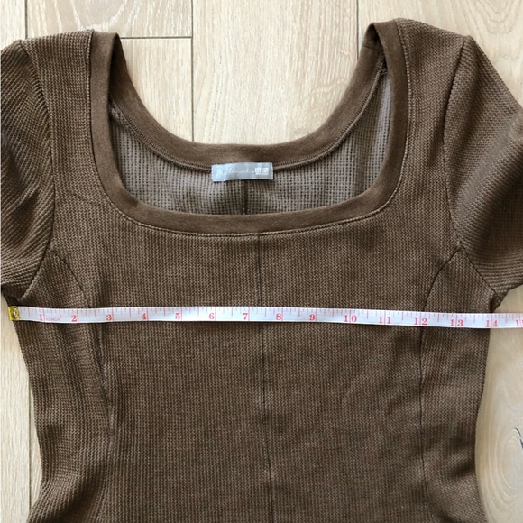 Mame Kurogouchi x Uniqlo Heattech Wool Blend Waffle Square Neck Top Size XS - Picture 9 of 13